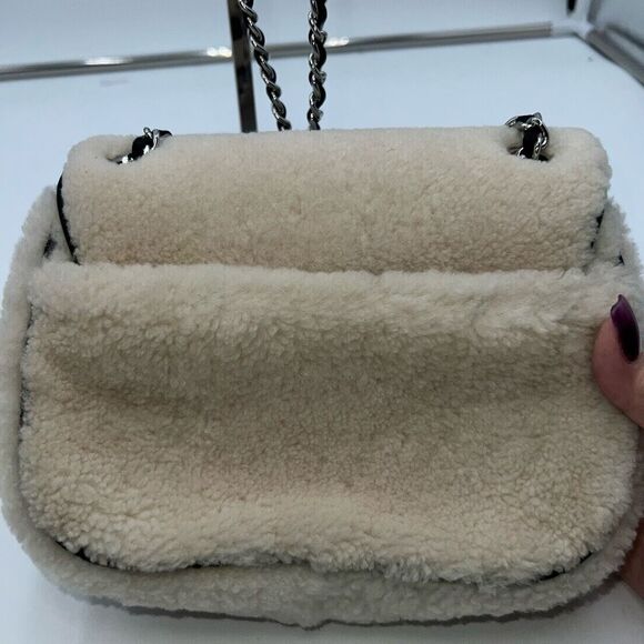 Michael Kors Sloan Shearling Small Chain Shoulder Bag - Picture 7 of 13
